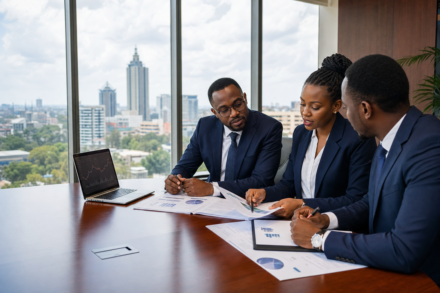 Investment meeting with clients in Nairobi